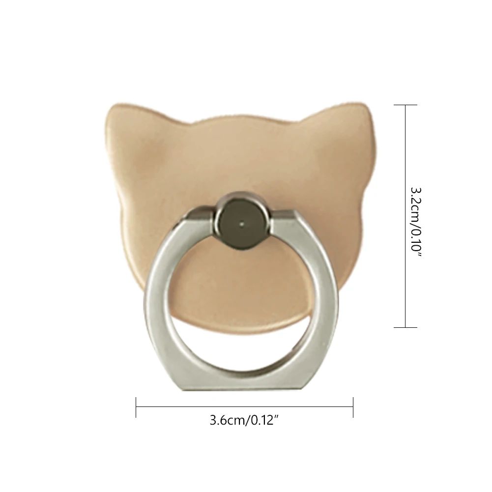 Универсальный мультяшный держатель для мобильного телефона, смартфона с кольцом на палец на 360 градусов, подставка для iPhone X, 8, 7, 6, держатель с креплением в виде головы медведя/кошки