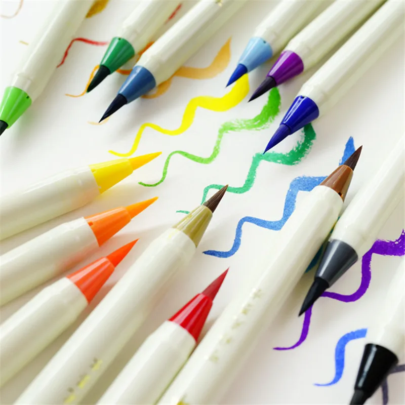 Calligraphy Pen Watercolor Marker Brush Fineliner Art Marker Sketch Manga Graphic Drawing 1pcs