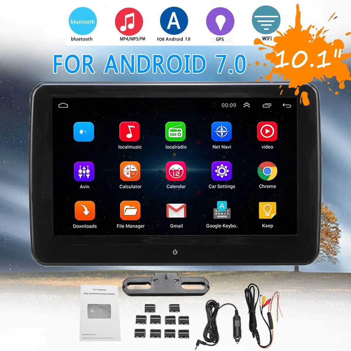 

10.1 '' Car Headrest Monitor DVD MP5 Player USB/SD/HDMI/FM/Game Car Digital Screen Audio Video Radio Stereo Remote Control