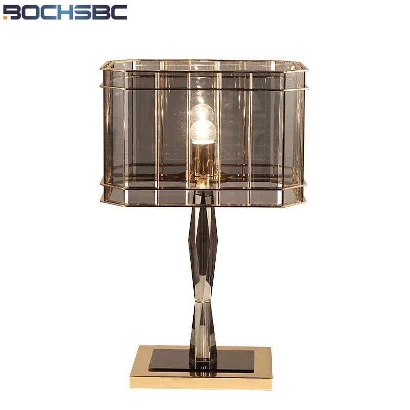 BOCHSBC LED Crystal Glass Table Lamp American Simple ...