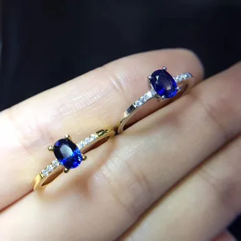 

Rings Qi Xuan_Blue Stone Simple And Elegant Ring_S925 Solid Silver Fashion Blue Stone Rings_Manufacturer Directly Sales