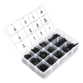 

CITALL 240 pcs/set Plastic Fender Bumper Panel Retainer Fastener Rivets Pin Clip Trim Assortment for Ford Acura VW Buick Renault