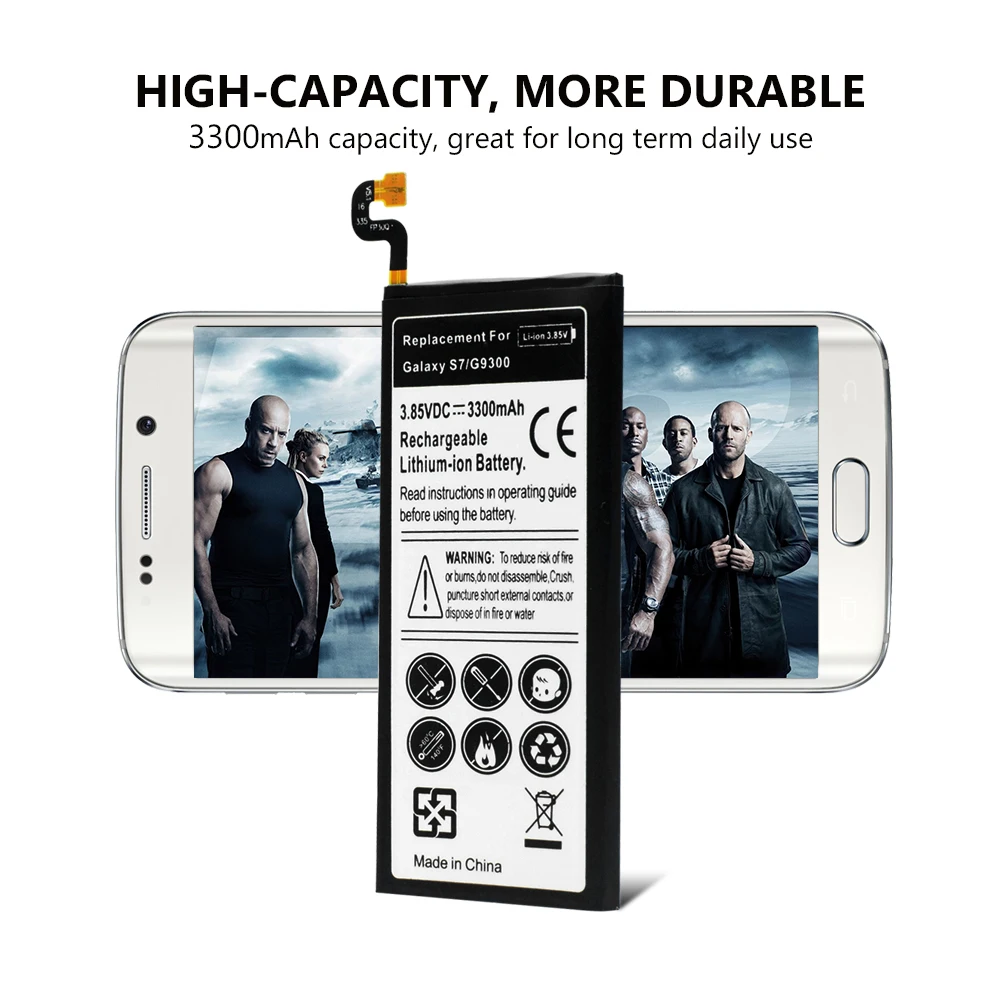 Сменный литиевый аккумулятор YCDC для Samsung Galaxy S7 G9300 G930F G930 3300 мАч 2019|Аккумуляторы