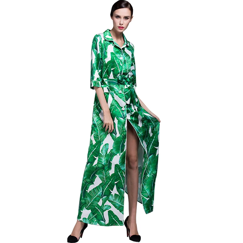 

S-3Xl High Quality 2018 Summer And Autumn Brand New Popular Printing Long Sleeve Lace Slim Thin Long Women Dress Free Shipping