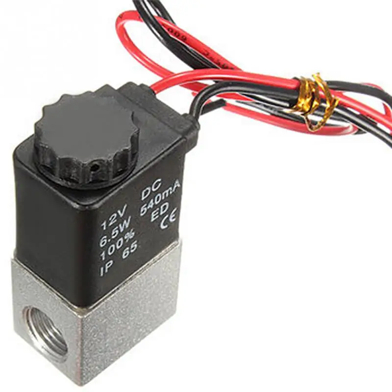 

Best Price DC 12V 1/8 2 Way Normally Closed Electric Solenoid Air Valve Pneumatic Aluminum for Air Gas Liquid Water #DA4569A1