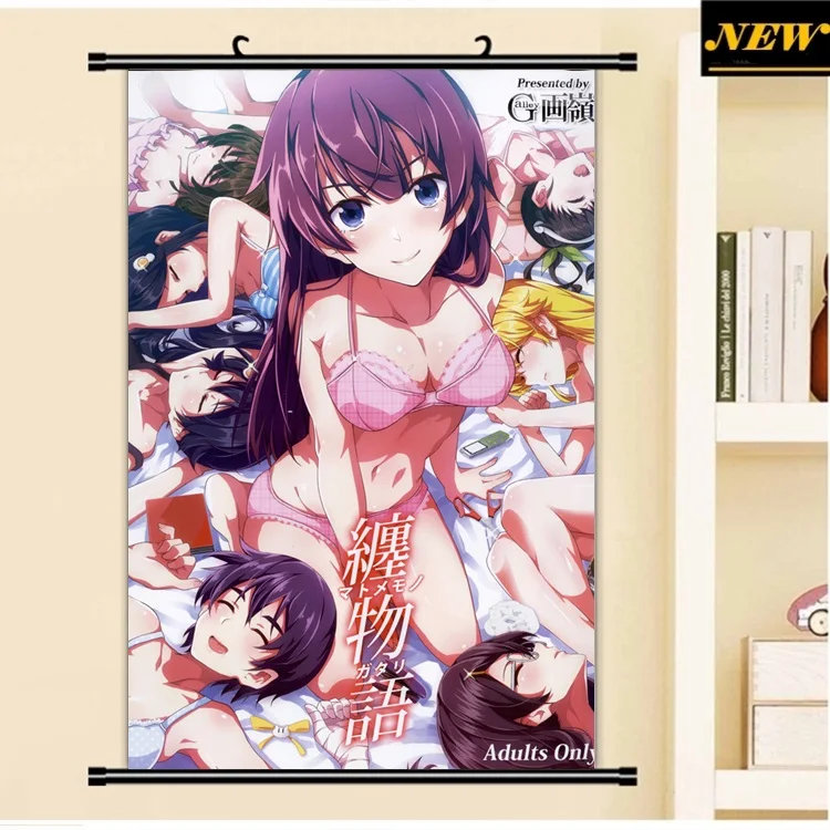 40X60CM Monogatari Story Bakemonogatari Hitagi loli moe cartoon anime wall scroll picture mural poster art cloth canvas painting | Дом и сад