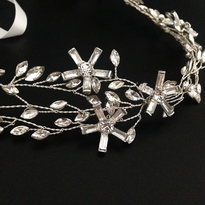 Shining Star свадебные туфли со стразами Hairband партия Свадебная Тиара головной убор повязка с Ленты