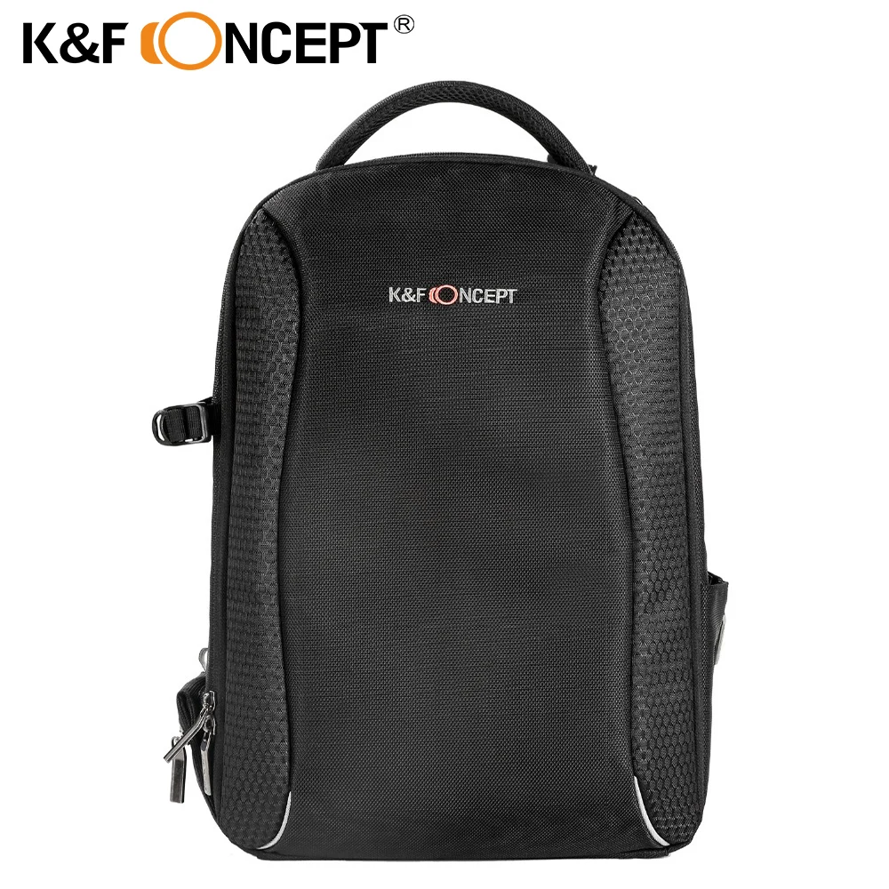 

K&F CONCEPT Waterproof Digital DSLR Photo Padded Backpack w Rain Cover Laptop 14" Multi-functional Camera Bag Video Case Holder