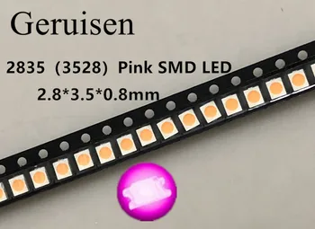 

4000Pcs/lot 2835 Pink SMD LED 0.2W high bright light emitting diode chip leds Free shipping 3.5*2.8*0.8mm 2835 smd led diode