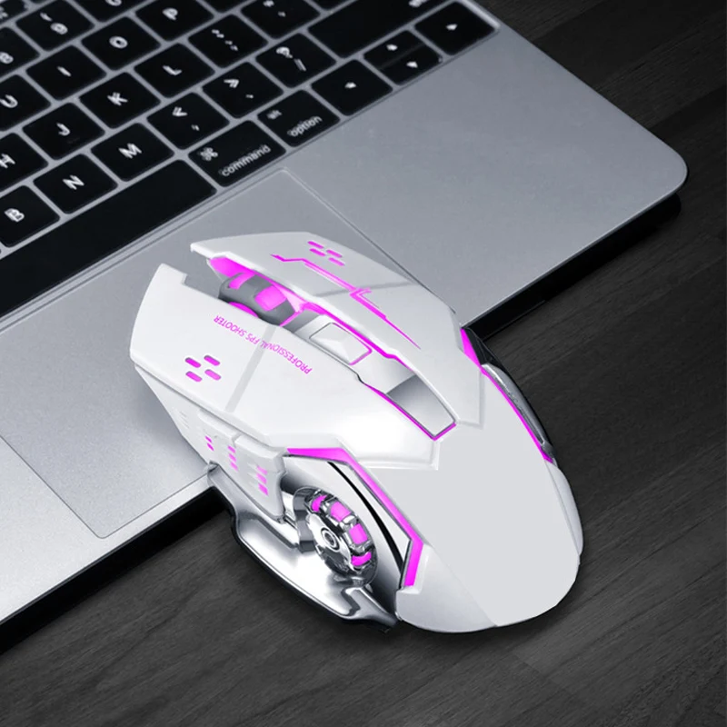 Роскошная Бесшумная игровая мышь для настольного ПК, игровая компьютерная мышь для ноутбука, Беспроводная игровая мышь для геймера, Прямая поставка