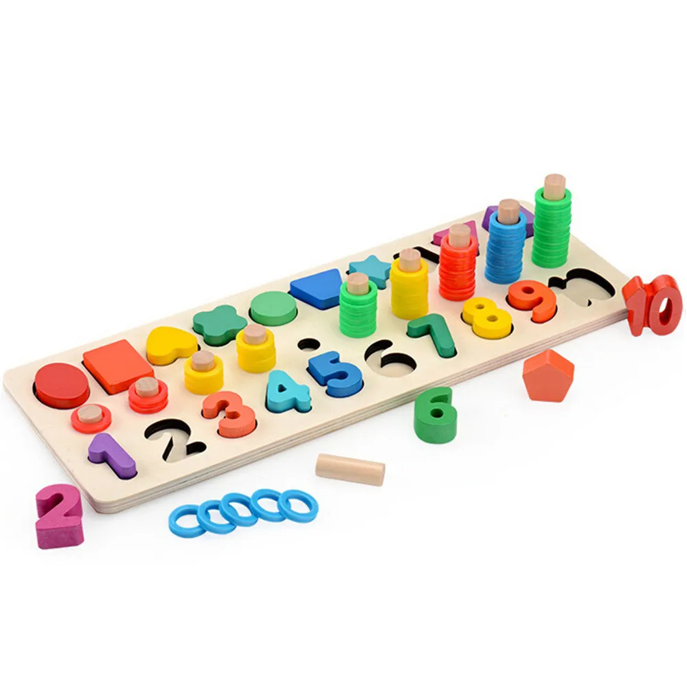 Детские игрушки деревянные детские количество бусин Графический пазл Развивающий пазл игрушка для детей#40
