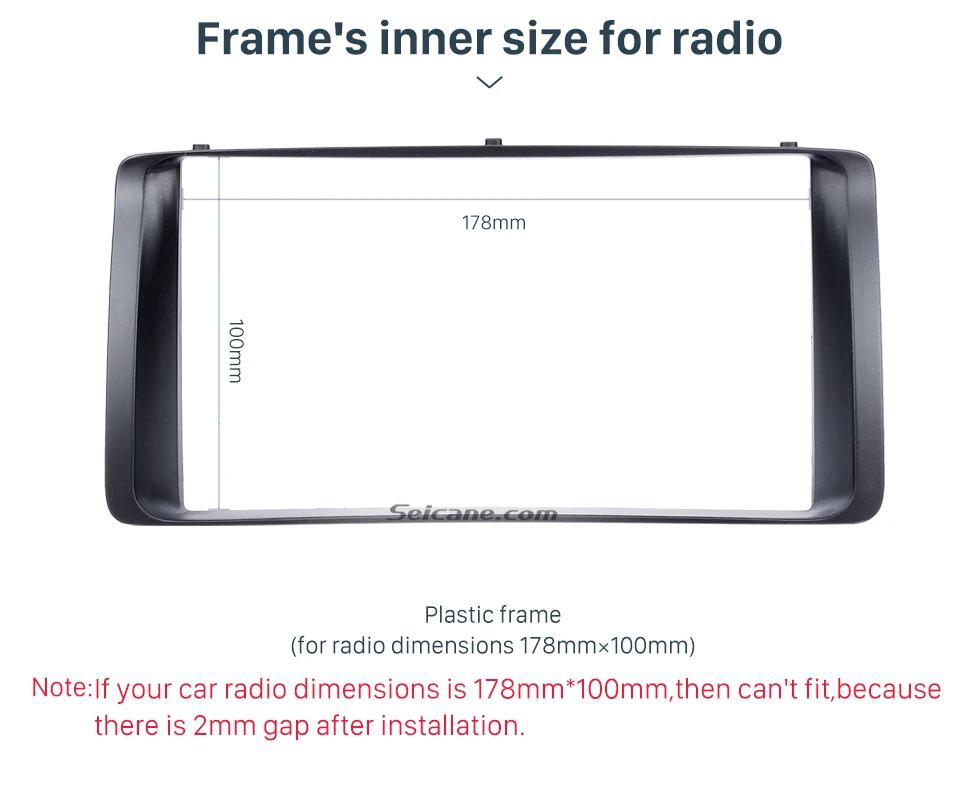 Seicane автомобильный Авторадио рамка Двойная 2Din для Toyota Corolla 2003-2006 стерео dvd-плеер установка объемная отделка панель комплект 178*100 мм