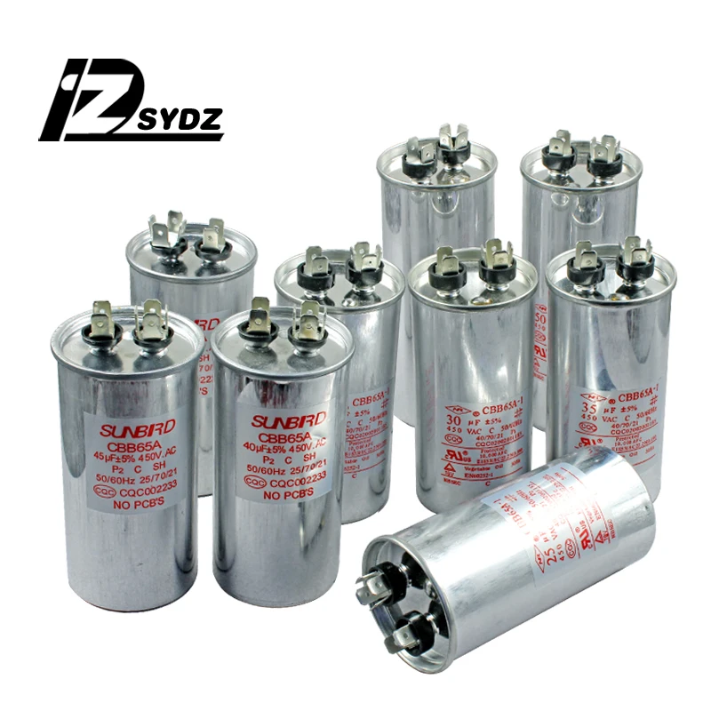 

Air conditioning capacitor 450V 20/25/30/35/40/45/50/60/75uF/CBB65 compressor air conditioning start capacitance