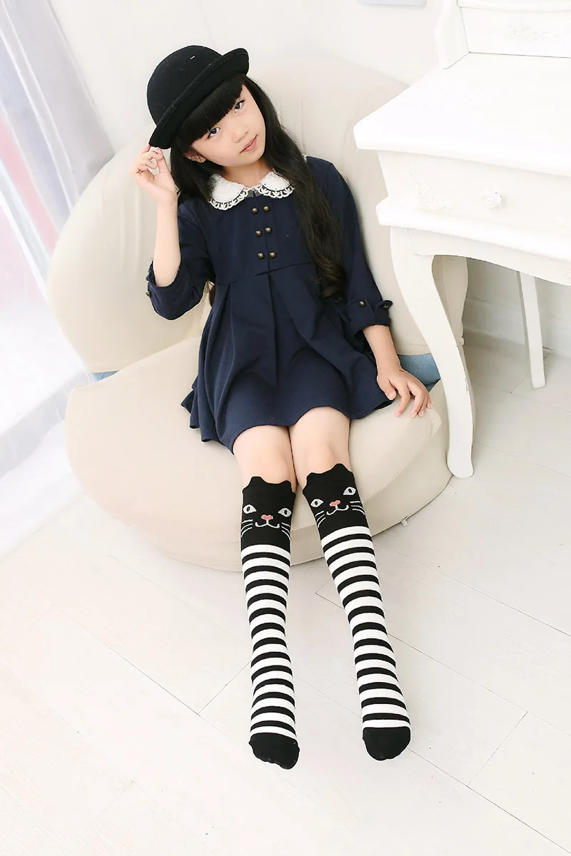 Girls Spring Autumn Tights Cartoon Cat Baby Girl Pantyhose Warm Knitted Cotton Cute Kids Stockings Baby Pantyhose Meia BB3111 (25)