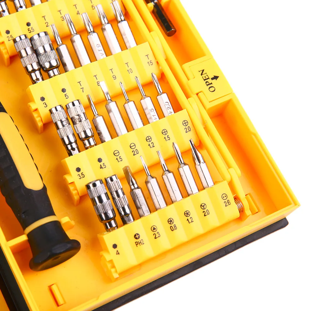  2017 NEUE Professionelle 38 In 1 Schraubendreher Set Stahl material reparatur werkzeuge kit precisi