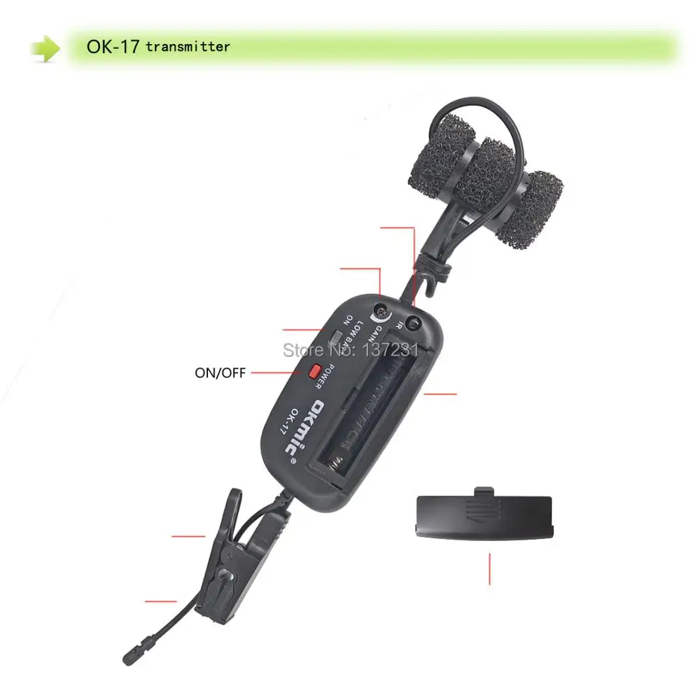 OKMIC OK 8R/ok 17 Профессиональный UHF PLL Инструмент Беспроводная система микрофон для