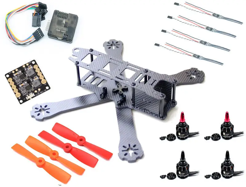 ZMR-R 220 Full Naze32 2204 Motor Mini ESC 5045 Propeller PDB combo kit for FPV