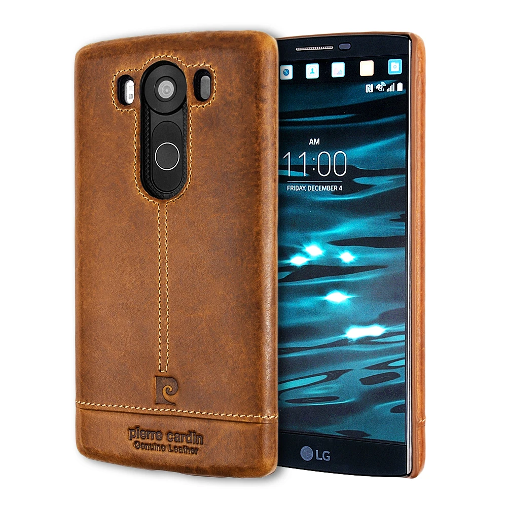 bilder für Original Pierre Cardin Luxus Marke Zurück Fall Für LG V10 V20 echtes Leder Ultra Thin Hard Cover Fall Für LG V20 Coque bilder für Original Pierre Cardin Luxus Marke Zurück Fall Für LG V10 V20 echtes Leder Ultra Thin Hard Cover Fall Für LG V20 Coque