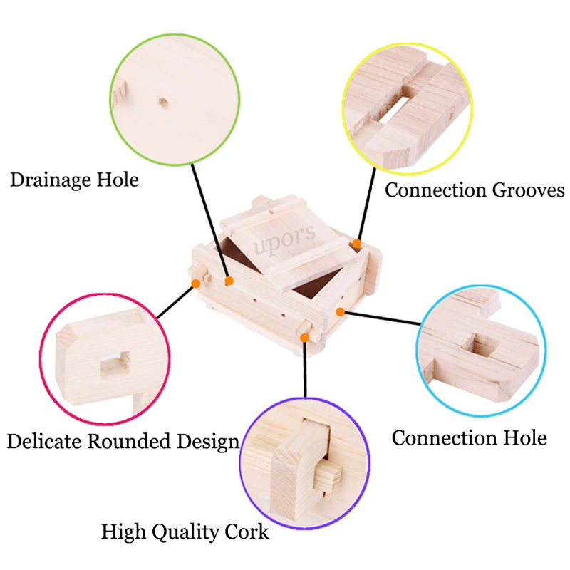 Съемный Деревянный тофу пресс 16*12*9 см для домашнего тофу Плесень DIY тофу-коробка с давлением тофу пресс комплект кухня приготовления пищи аксессуары
