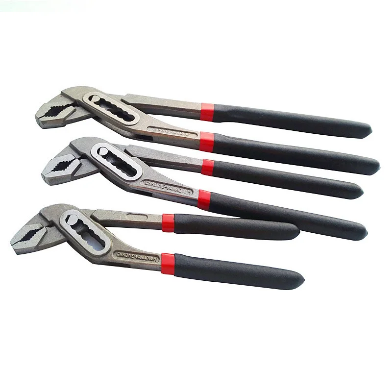 

Adjustable Multifunction Water Pump Pliers Plastic Handle Carbon Steel Pipe Wrench DTT88