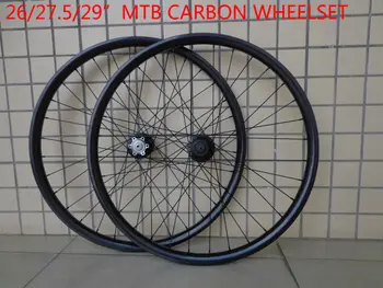 

New 26/27.5/29er inch light clincher rim mountain bike 3K UD 12K full carbon fibre bicycle disc brake wheelset MTB Free shipping