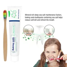 НОВАЯ пищевая Сода отбеливающая зубная паста 1 шт. удаление пятен Зубная паста борьба кровотечение десны зубная паста+ зубная щетка 1 шт. 0705#30