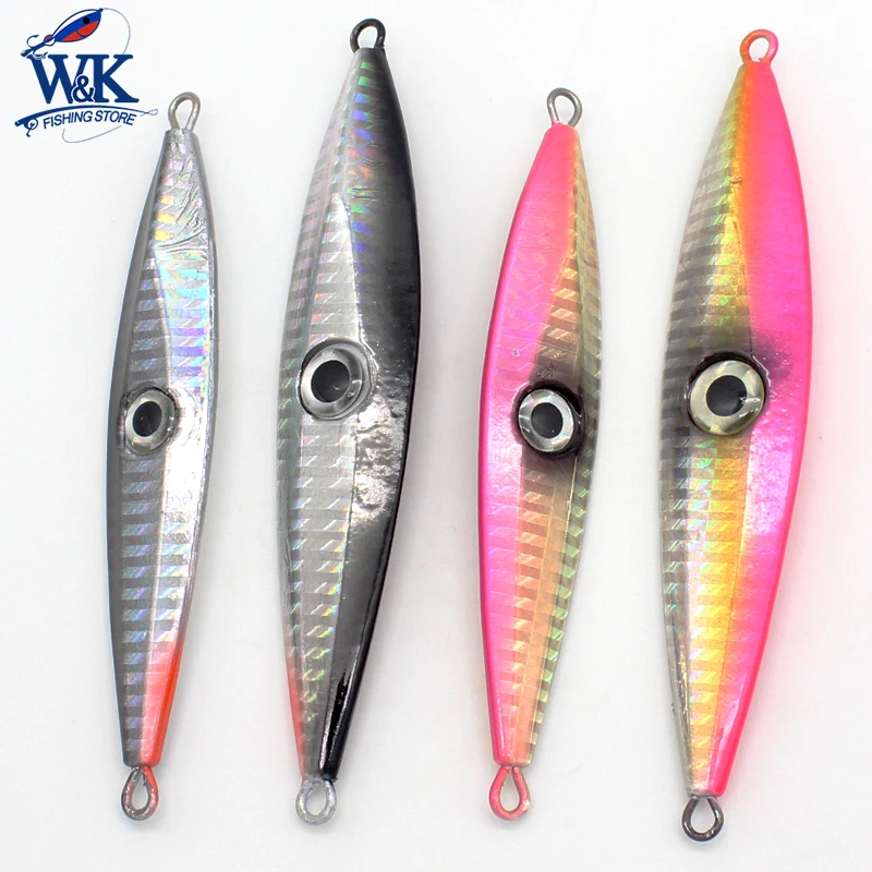 120g 80g Slow JIGGING Lures Saltwater Fishing Lures for Cod Bass Halibut Fishing JIGS 1 pc/pk