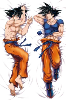 

Japanese Anime Dragonball characters boy Super Saiyan Son Goku & vegeta otaku Dakimakura pillow cover hugging body pillowcase