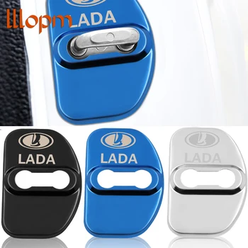 

4pcs/lot Car Waterproof Door Lock Cover Protection Case sticker For Lada Vesta XRAY Emblems SW Cross Car Accessories Styling