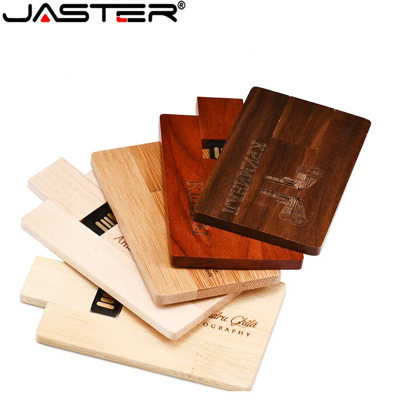 JASTER деревянная визитная карточка USB Flash Drive 4 GB 8 GB 16 GB 32 GB USB 2,0 Flash флешки (более 5 шт Бесплатный Пользовательский логотип)