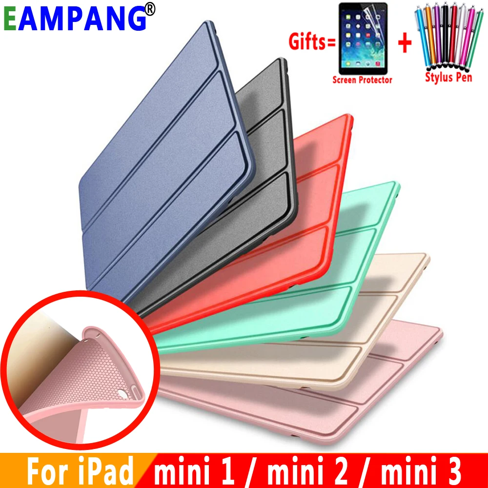 

Magnet Smart Sleep Awake Foldable Leather Cover for Apple iPad mini 1 2 3 mini1 mini2 mini3 7.9 Case Soft Silicone Back