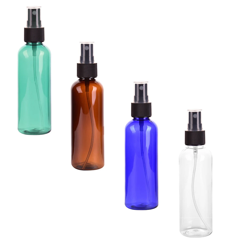Murah 100 ml Botol Kosong Semprot Parfum Toilet Kontainer Makeup Plastik Transparan Coklat Botol Air Travel Essentials