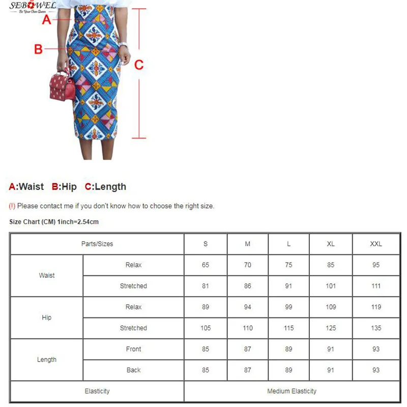 SEBOWEL размера плюс S-XXL африканская печать Высокая талия бодикон длинная юбка Женская Сексуальная Повседневная Геометрическая Печать карандаш миди юбки для женщин
