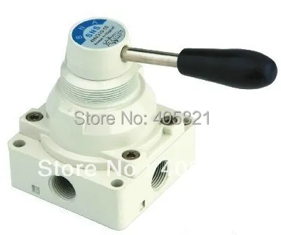 

4HV410-20, 4 way 2 position Manual Hand lever Pneumatic Valve 3/4" BSPT Hand Return