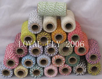 

10pcs/lot 100% cotton bakers twine 20m/spool cotton twine, cotton cord 33 kinds color