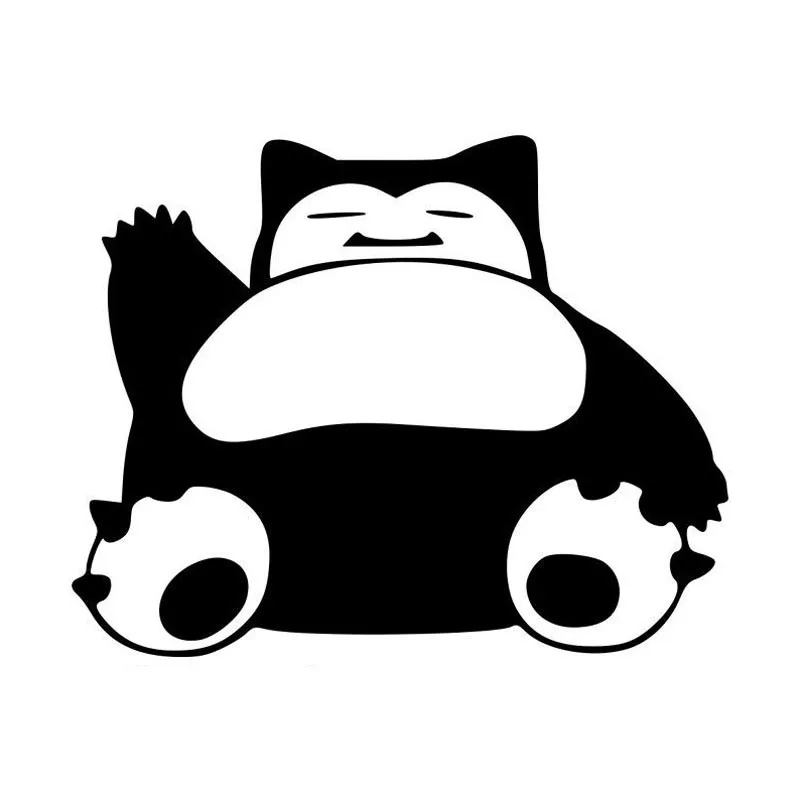1pcs 15.2*11.9cm 3D Car Styling Stickers Pokemon Snorlax car decals and
