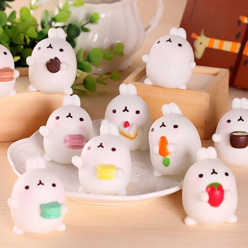 1PCS Kawaii Japan Mochi Mini Rabbit Squishy Home Figurines Animal 