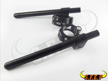 

37mm/41mm/48mm/50mm/51mm/55mm CNC Raised Clip On Handle Bars Black