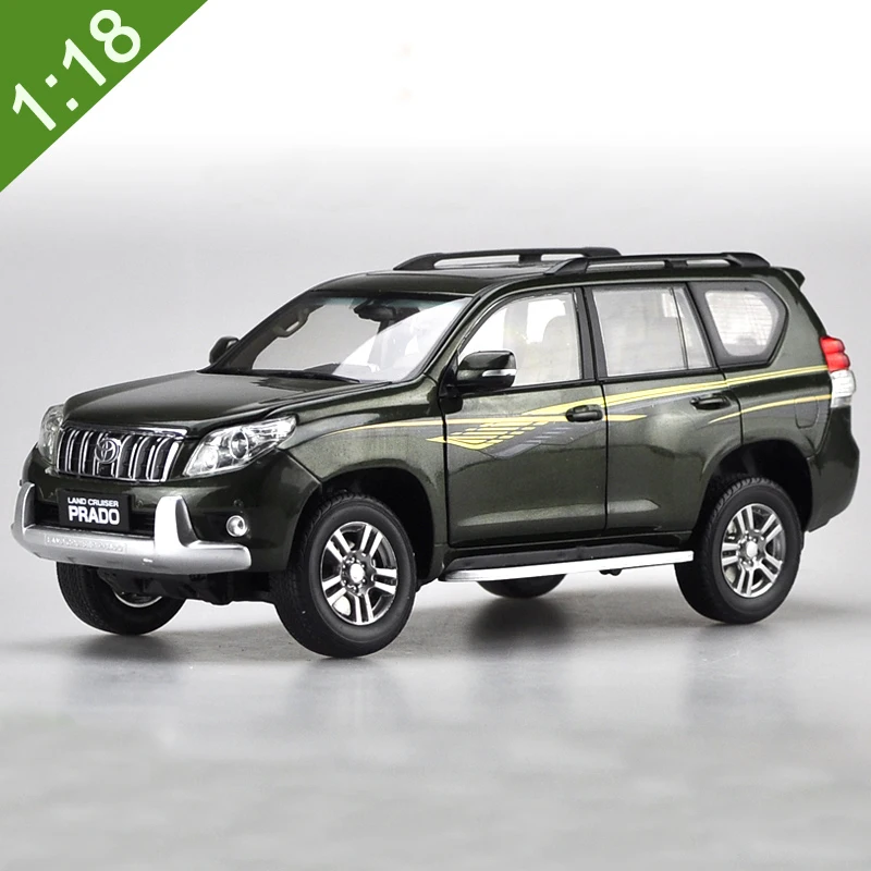 Литье под давлением 1/18 Toyota Land Cruiser Prado модель автомобиля SUV игрушки зеленый для мальчика Коллекция подарков оригинальная коробка