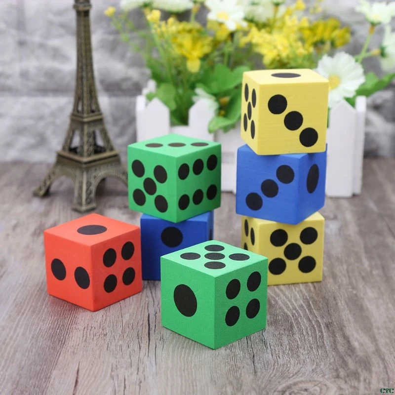 6 dados de matemática, brinquedos de matemática,