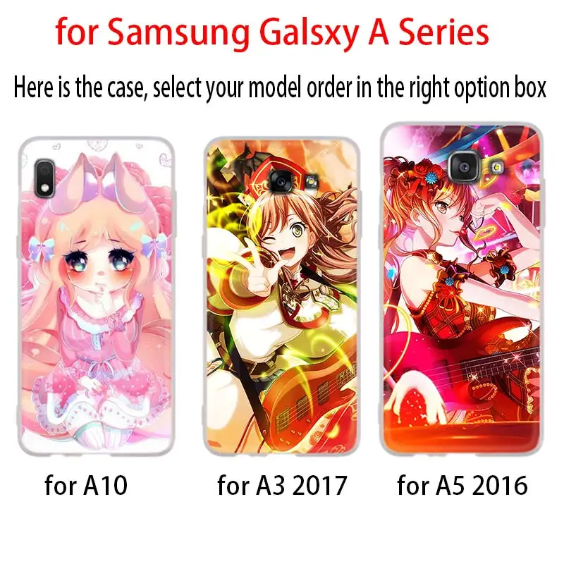 Японская мультяшная аниме кавайная девушка для Samsung Galaxy A10/A30/A40/A50/A70 A9 A8 A6 a7 2018 A3 A5
