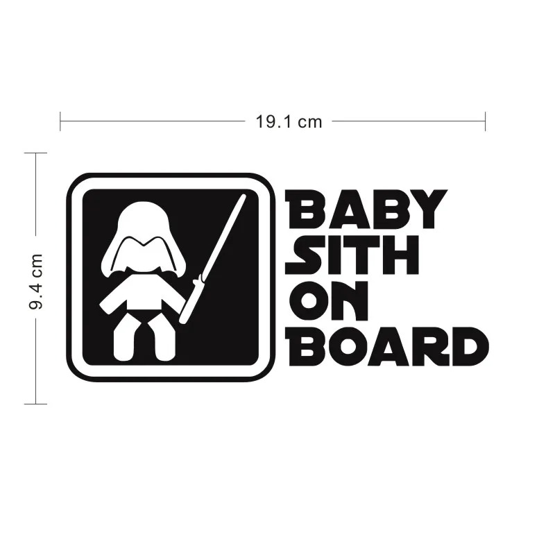 Cunymagos BABY SITH на борту Звездные войны авто Стайлинг наклейка креативный виниловый