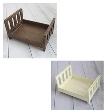 Деревянная деревенская кровать в винтажном стиле для новорожденных реквизит для фотосъемки деревянных пятен реквизит для маленькой девочки чаша для сидения