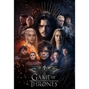 

DIY 5D Diamond Mosaic Diamond Painting Cross Stitch Film "Game of Thrones" character poster Diamond Embroidery gift WG888