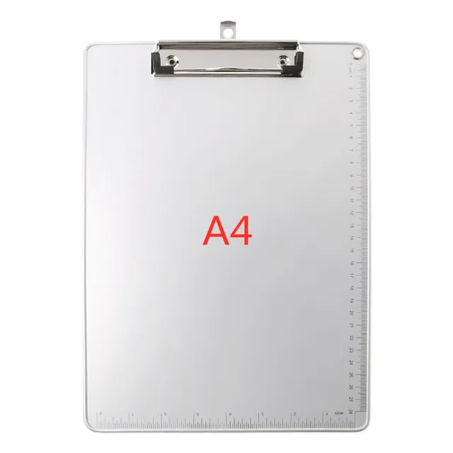 A4 Aluminum Alloy Clipboard Writing Board Clip File Folder Document Holder