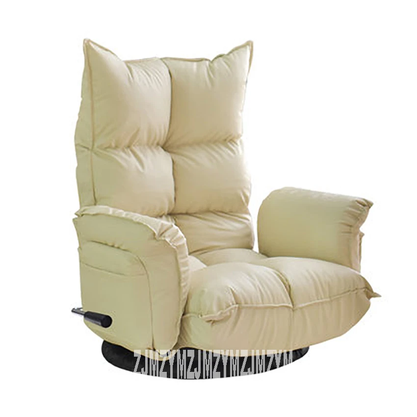 KS781042 14-gear Регулировка из искусственной кожи вращающийся диван спальня чтение диван ленивый диван гостиная шезлонг расслабляющий татами - Цвет: B