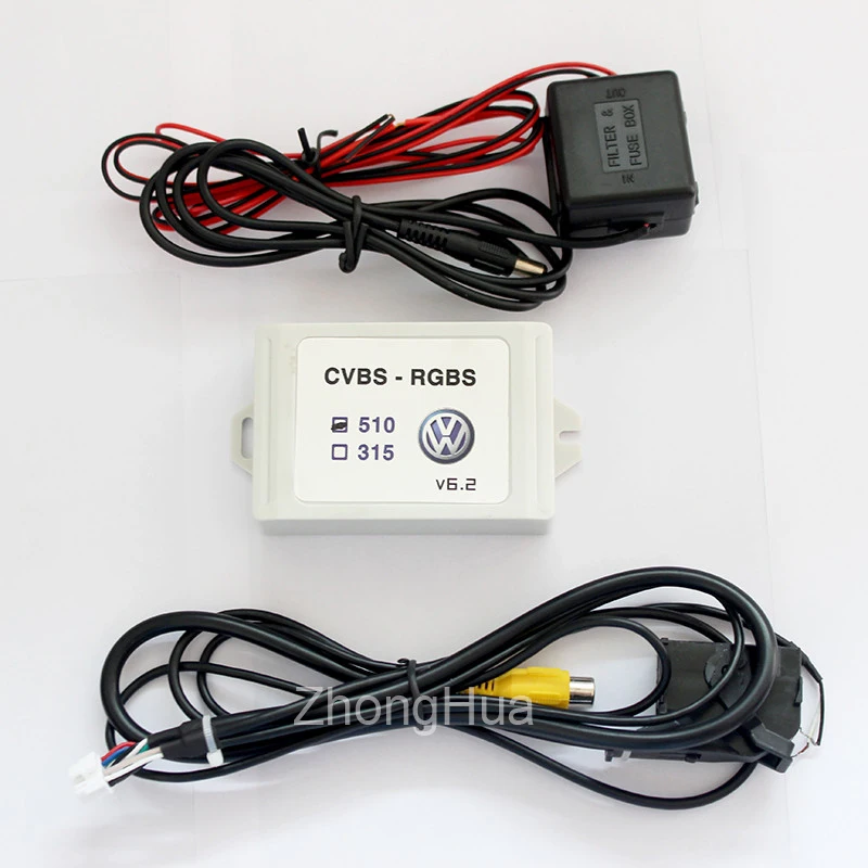 

2015 View Camera CVBS AV to RGB Conterver Adaptor for Volkswagen VW RCD510 RNS315 RNS510 Rear Backup Free Shipping