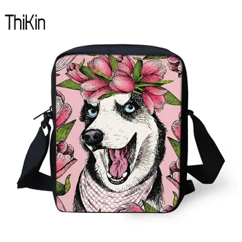 

THIKIN Girls Husky Pattern Handbags Korean Style Messenegr Bag For Women Female Travel High Quality Shoulder Bags Small Children