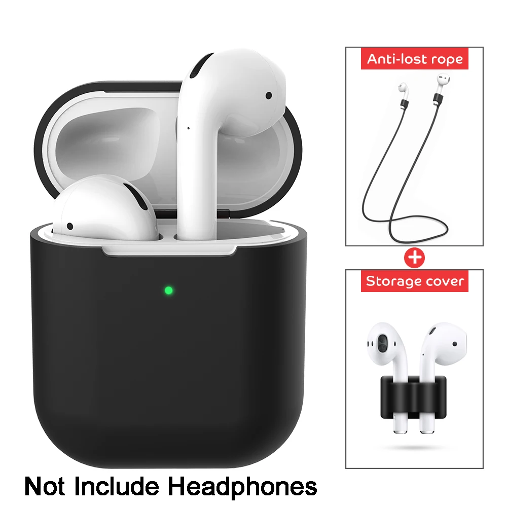 Аксессуары для наушников Apple Airpods 2 противоударный мягкий силиконовый чехол с