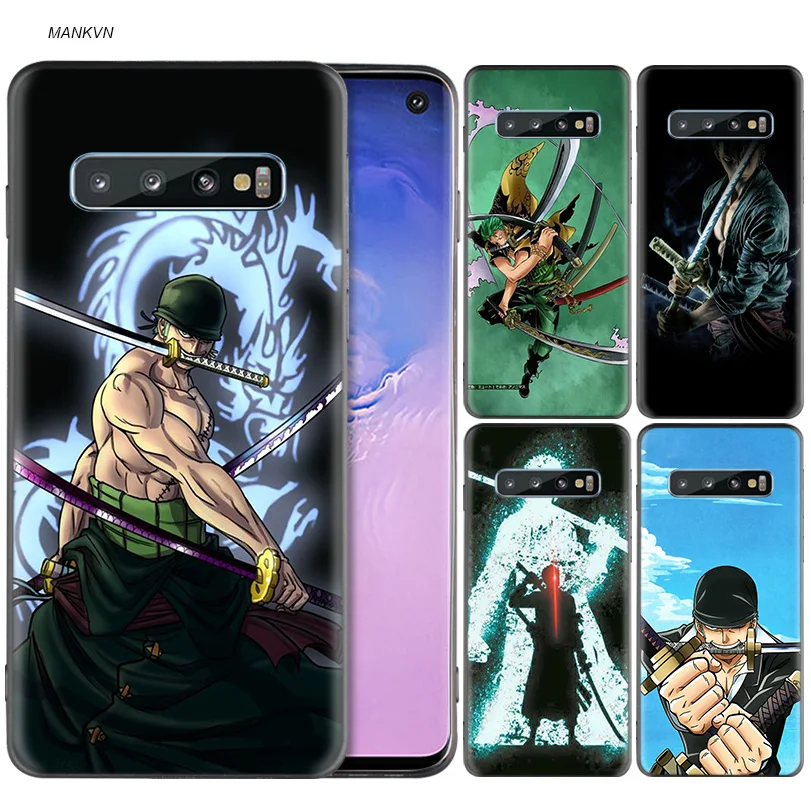 

One Piece Roronoa Zoro Black Silicone Case for Samsung Galaxy M20 S10e S10 S9 M10 S8 Plus 5G S7 S6 Edge M40 M30 Cover Coque